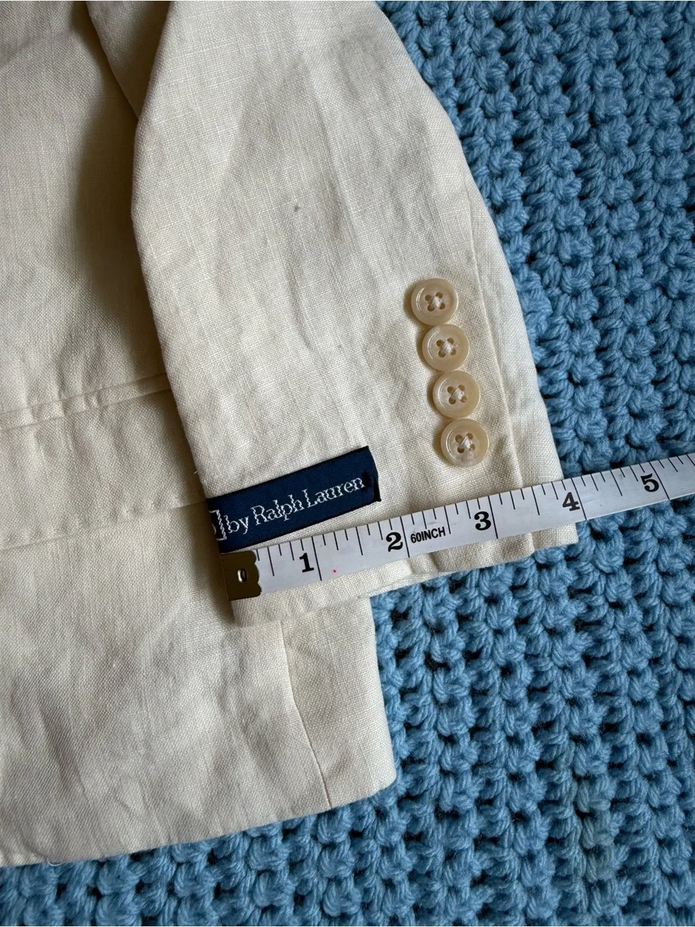 Ralph Lauren Cream Linen-Blend Boys' Blazer